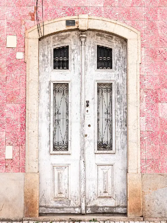 white-old-door